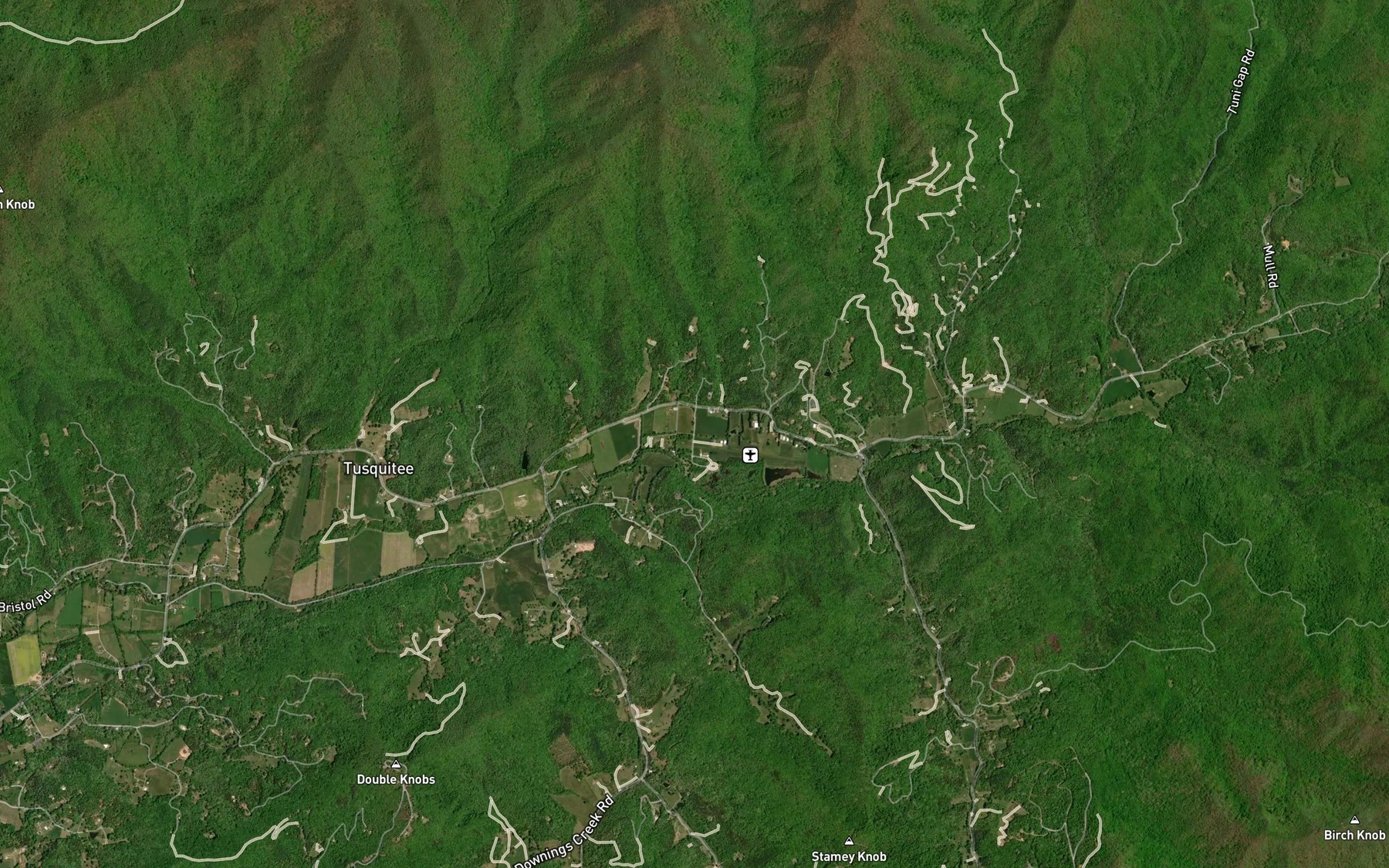Satellite map of the Moore Branch
