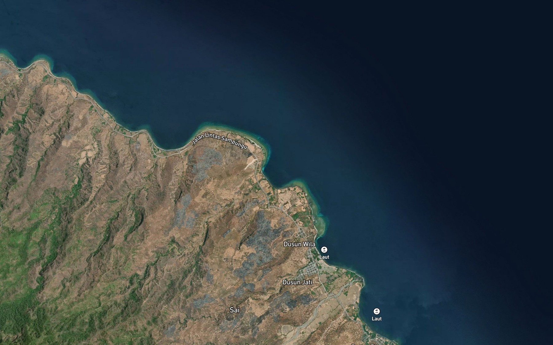 Satellite map of the Teluk Lambe