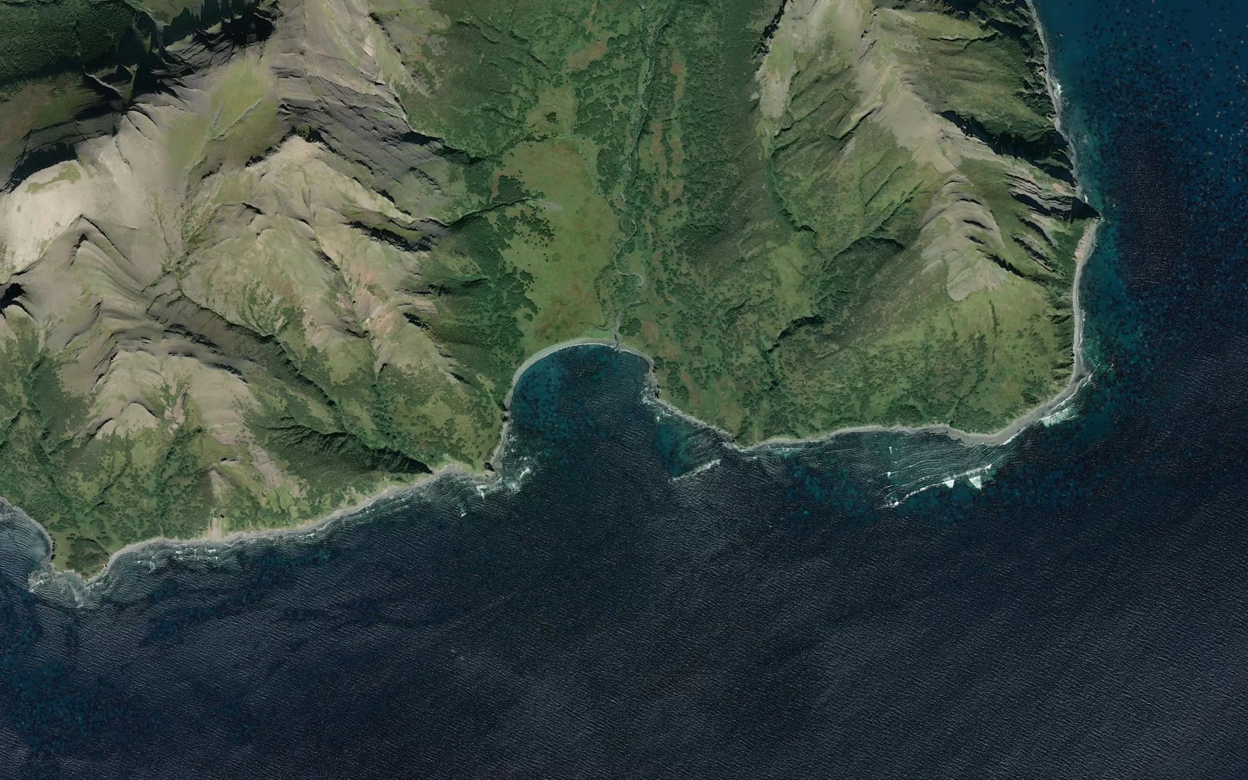 Satellite map of the Windbound Bay