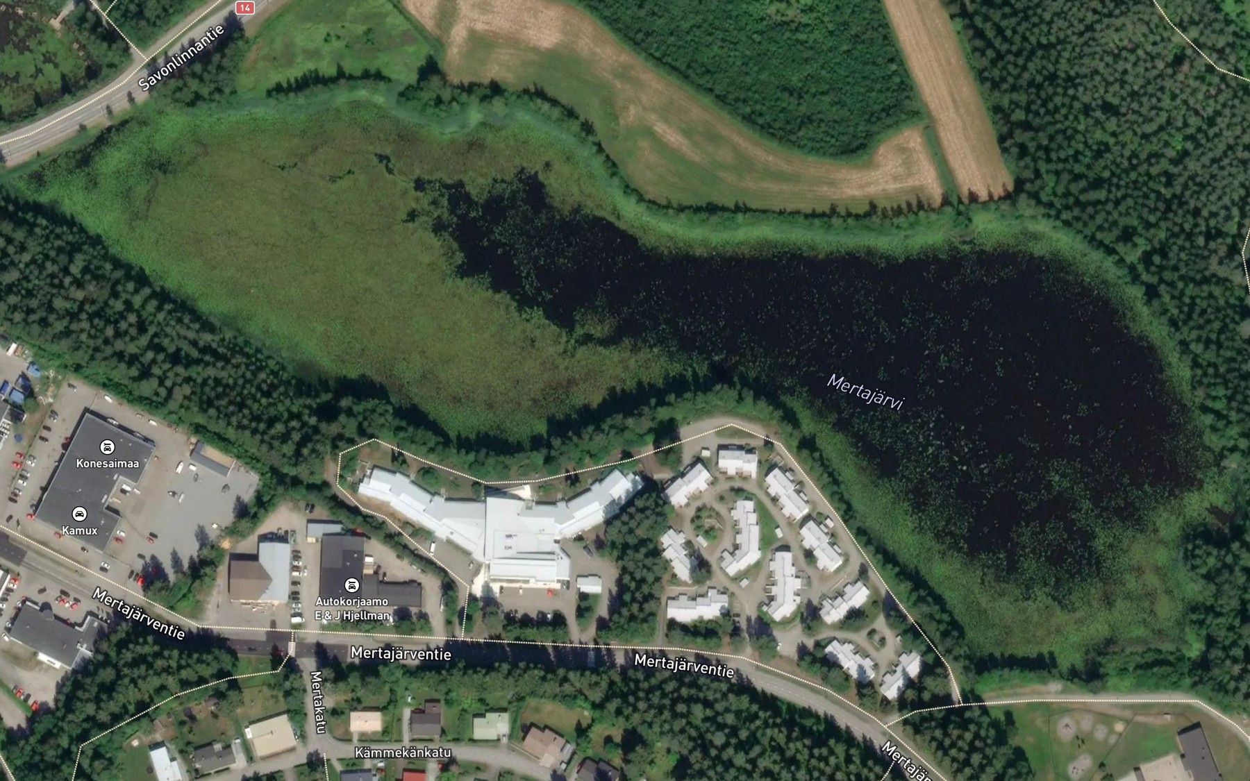 Satellite map of the Mertajarvi