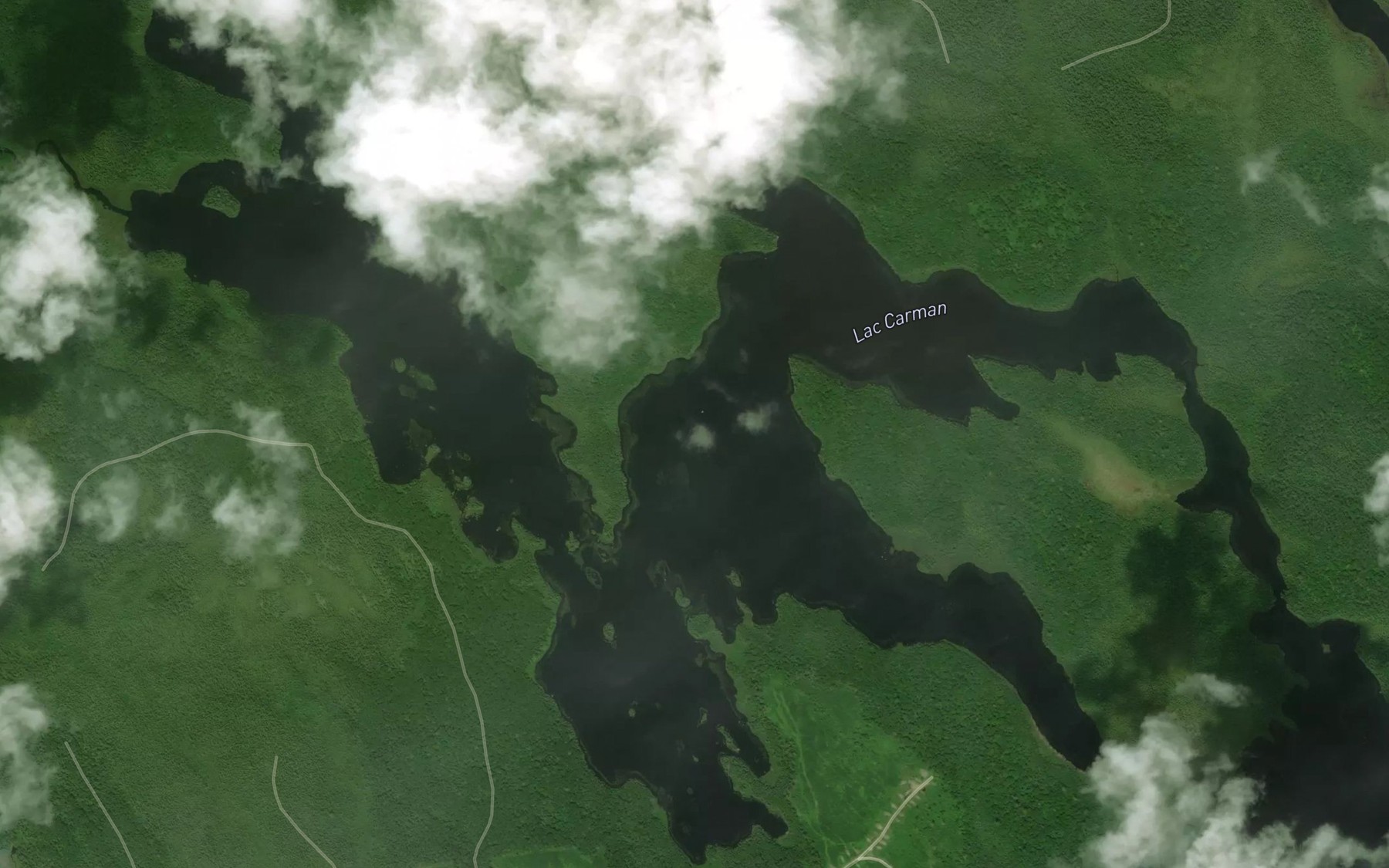 Satellite map of the Lac Carman