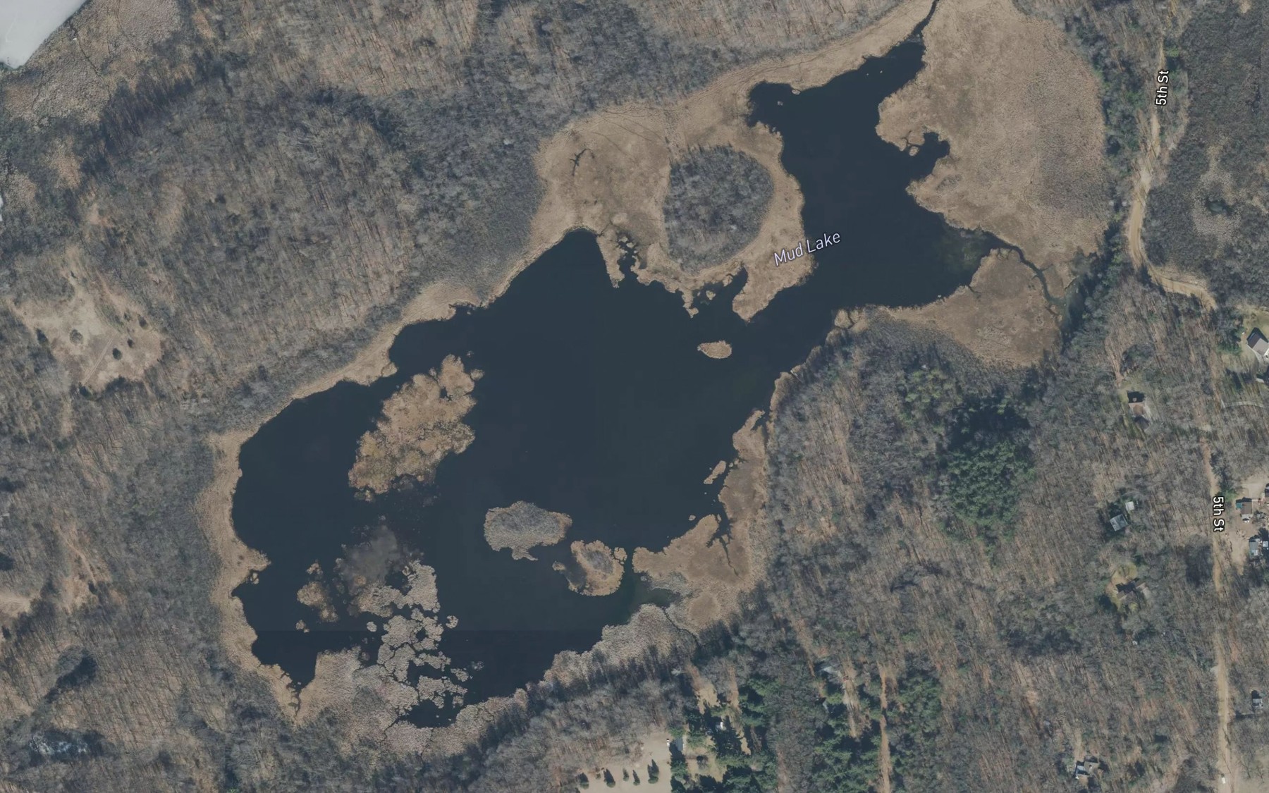 Satellite map of the Mud Lake