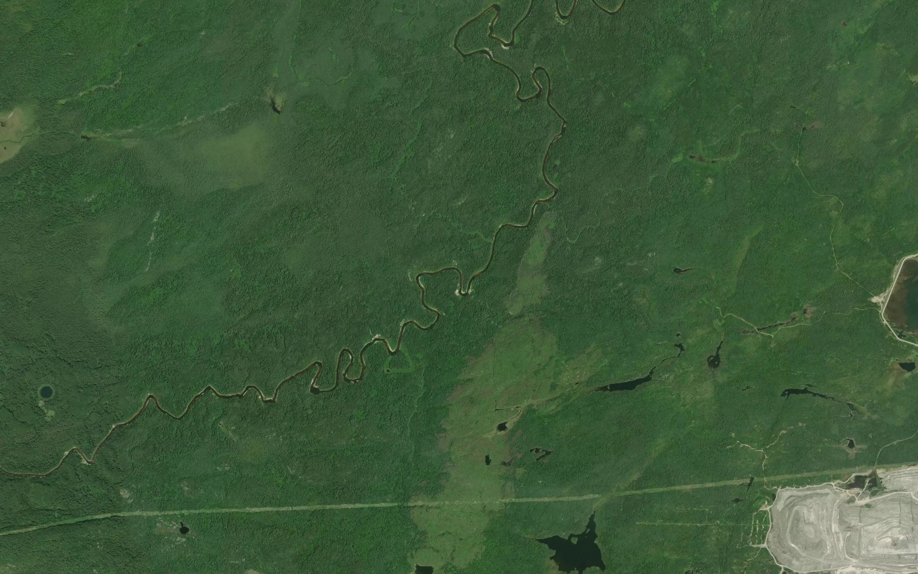 Satellite map of the Gowan Creek