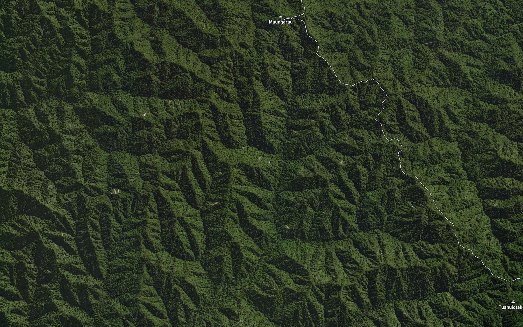 Satellite map of the Waihora Stream