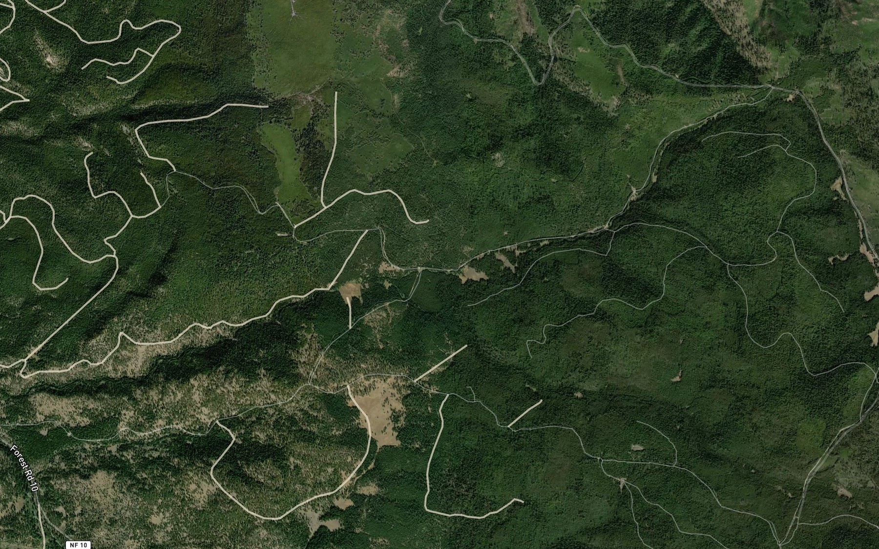 Satellite map of the Little Kelsay Creek