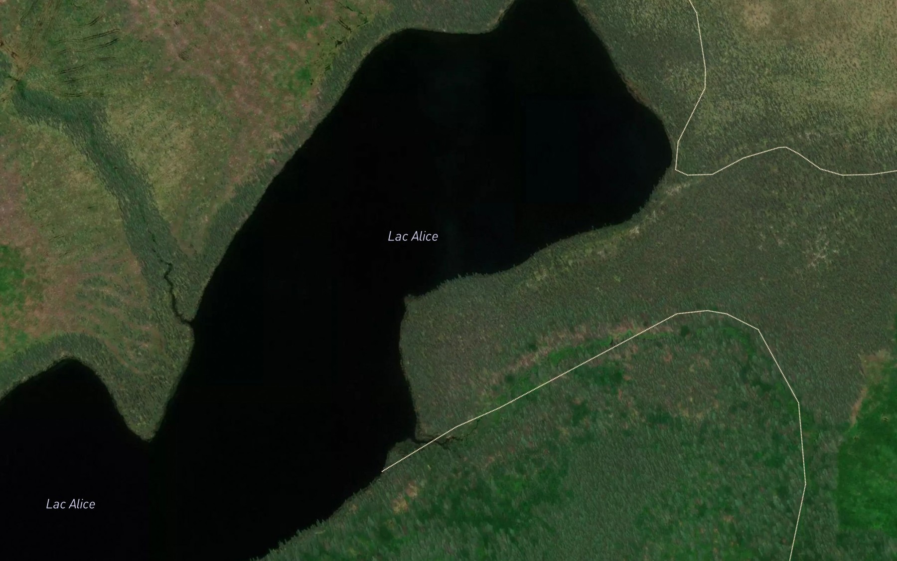 Satellite map of the Lac Alice