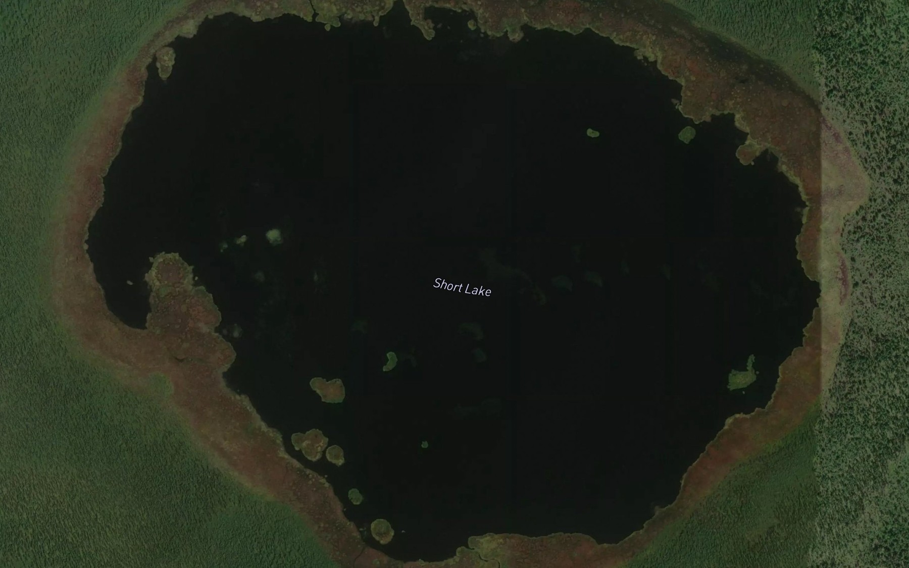 Satellite map of the Short Lake