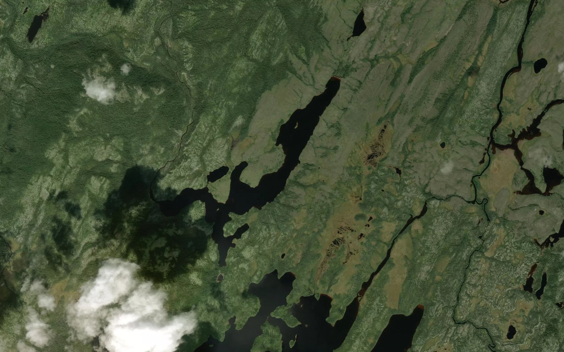 Satellite map of the Lac Andrew-Gunner