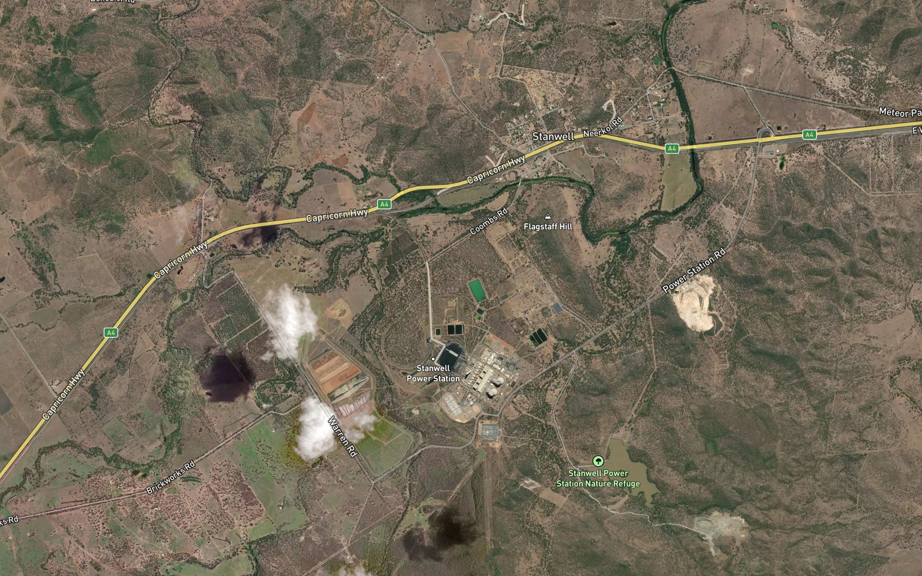 Satellite map of the Spill Creek