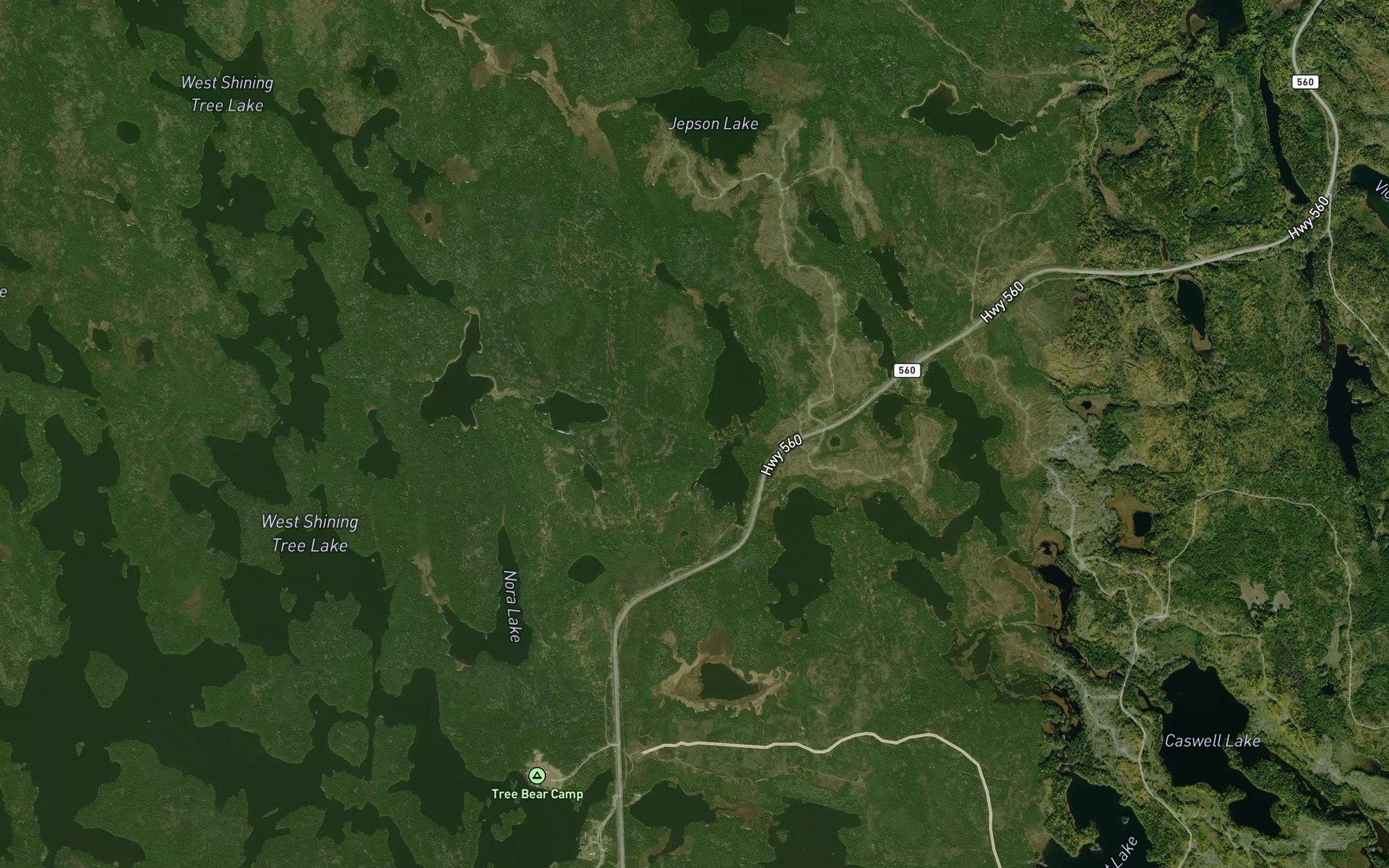 Satellite map of the Gosselin Creek