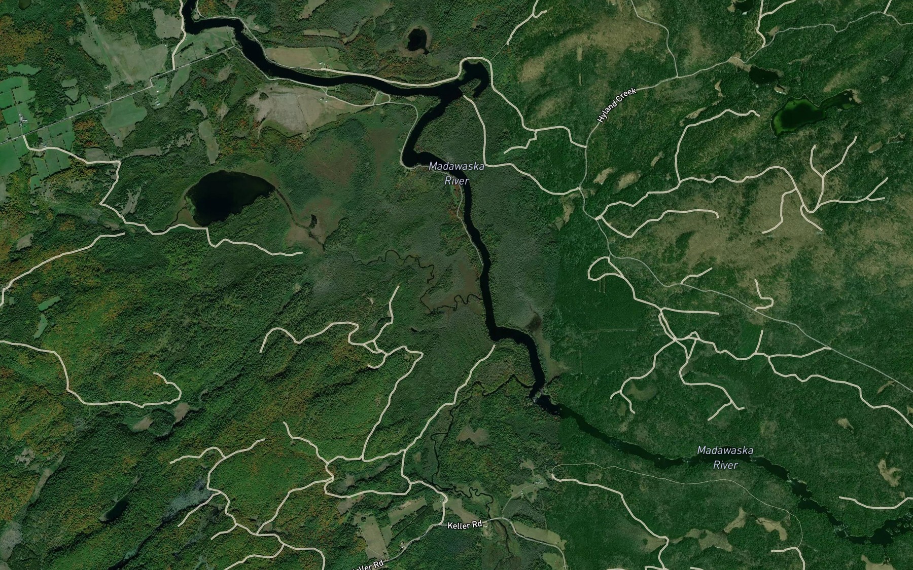 Satellite map of the Graham Creek