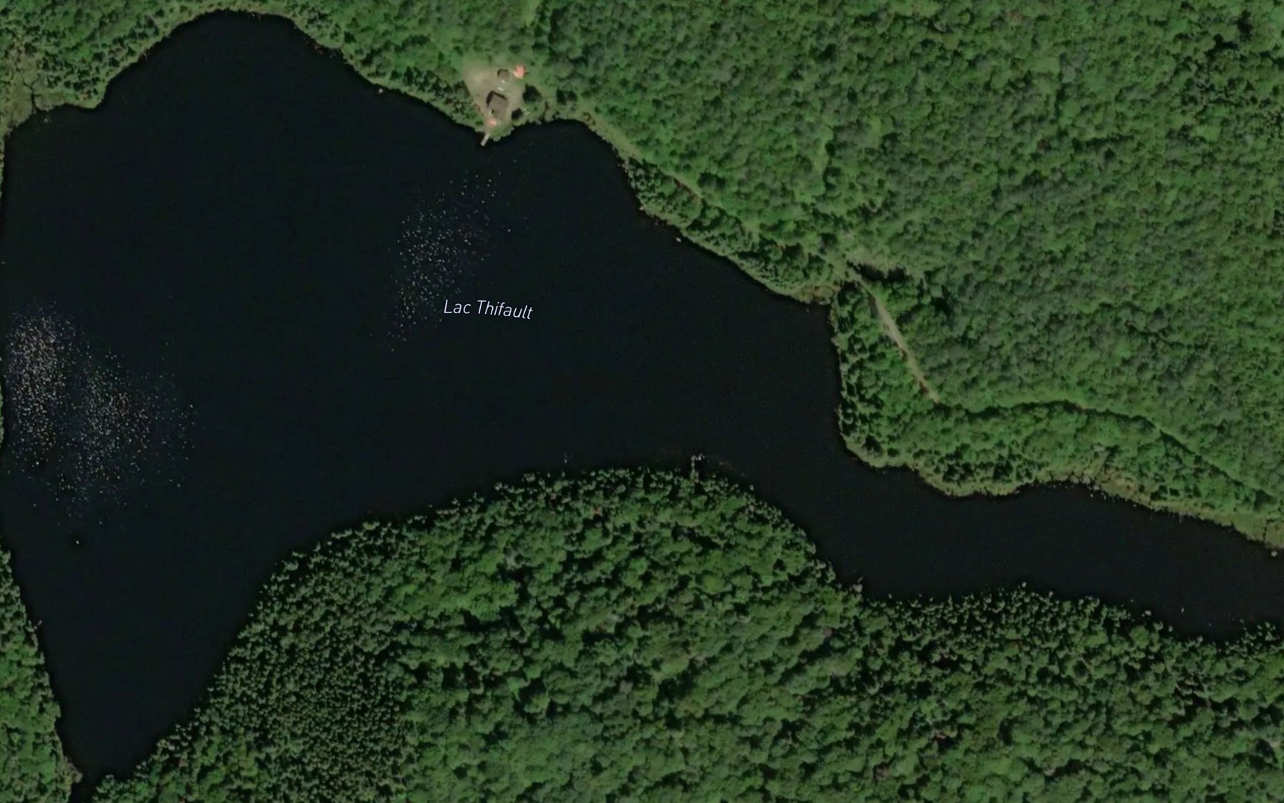 Satellite map of the Lac Thifault
