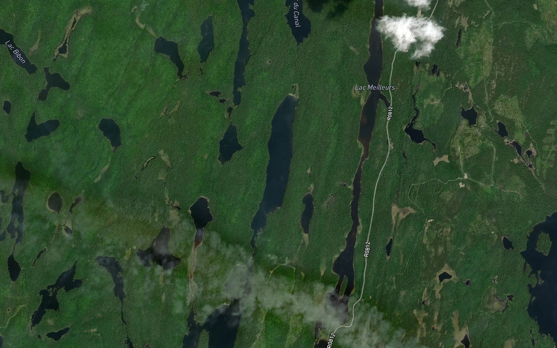 Satellite map of the Lac Cote
