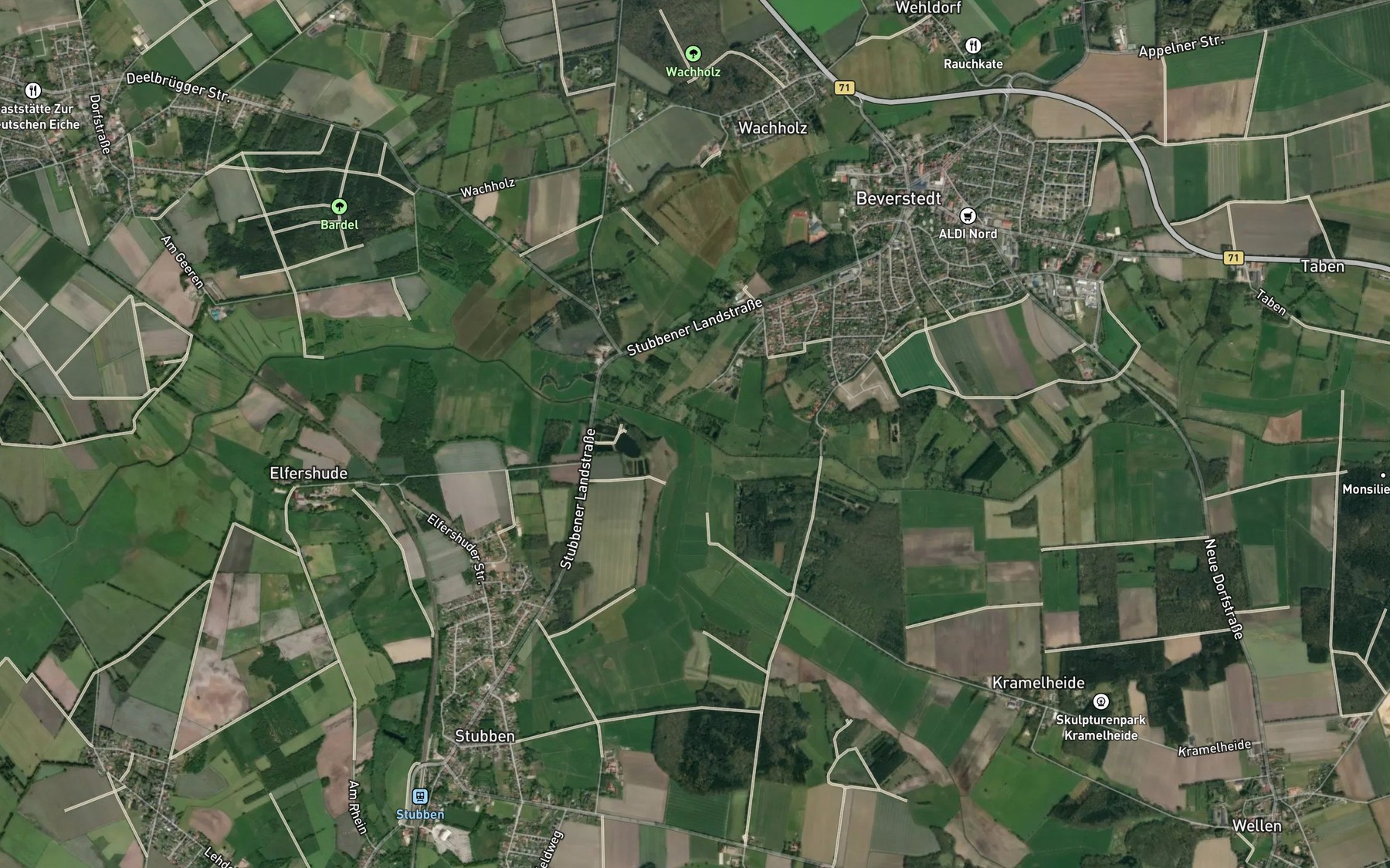 Satellite map of the Wellener Bach