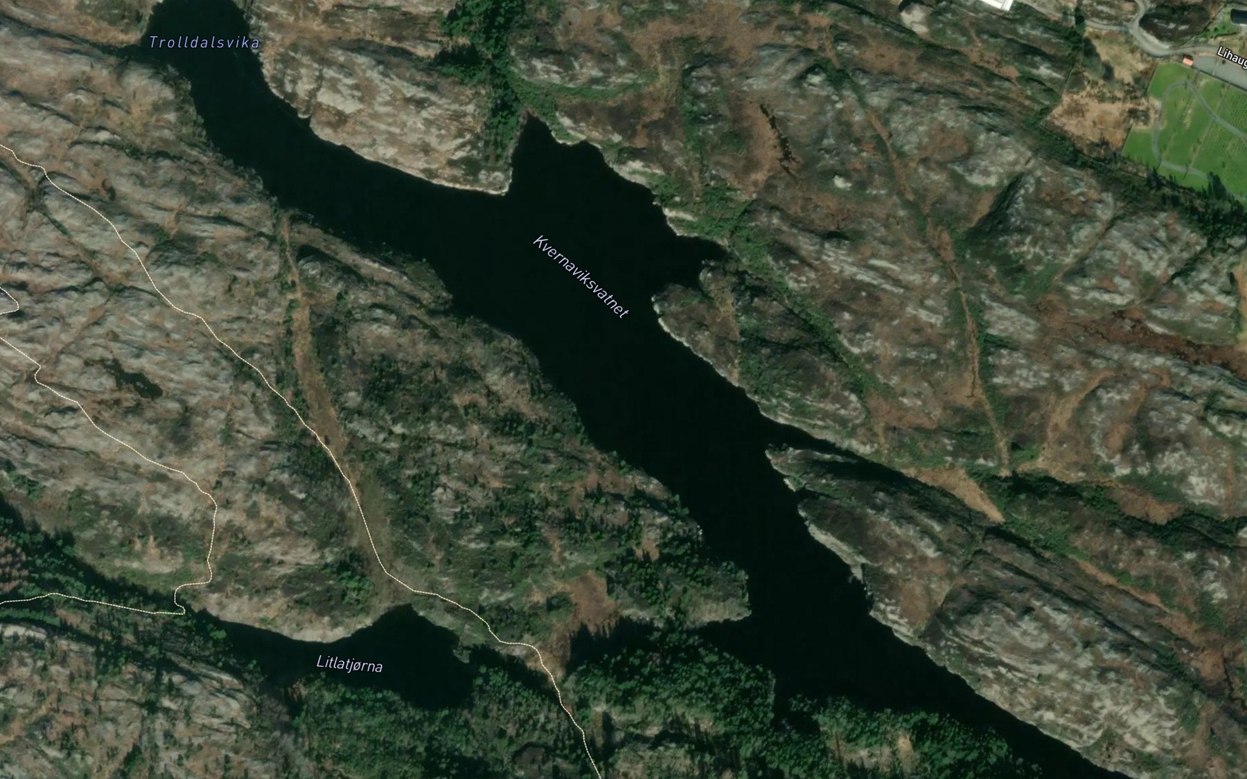 Satellite map of the Kvernavikvatnet