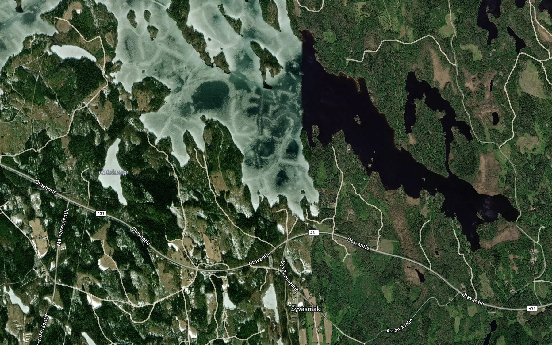 Satellite map of the Enolahti