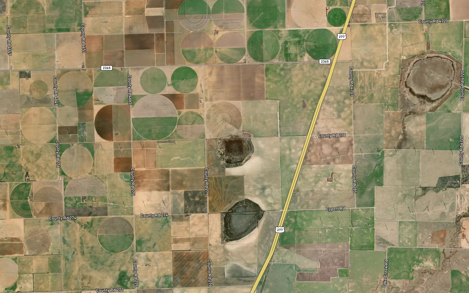Satellite map of the Griffin Lake
