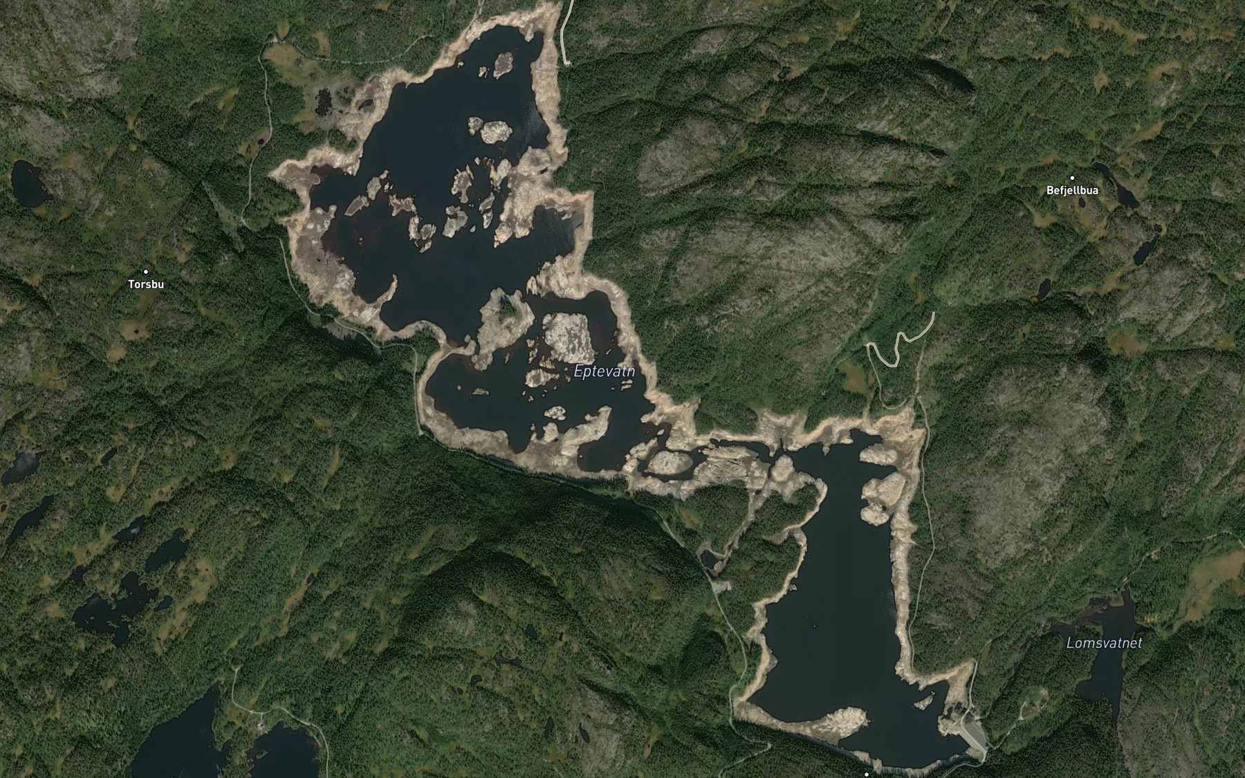 Satellite map of the Eptevatn