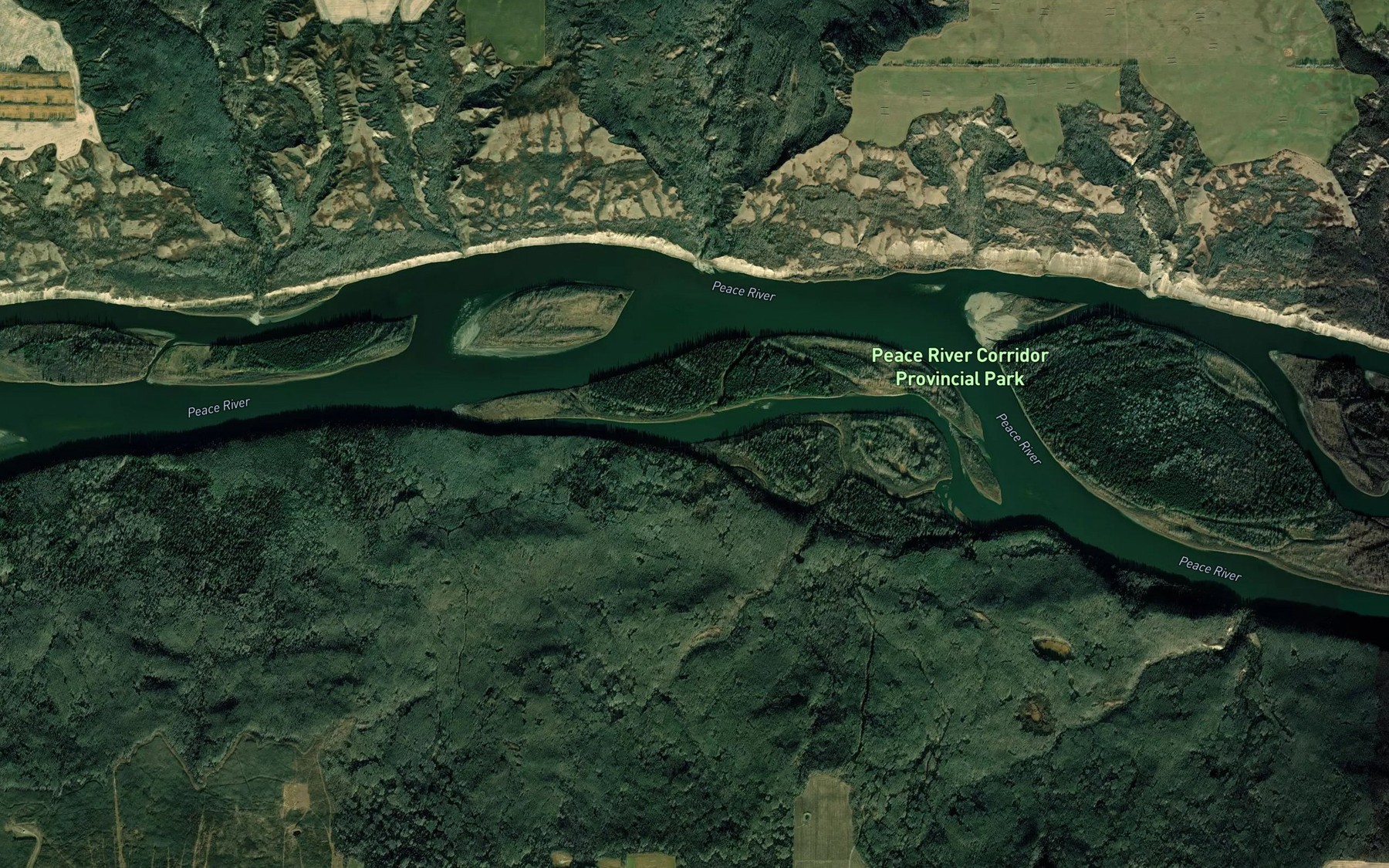 Satellite map of the Golata Creek