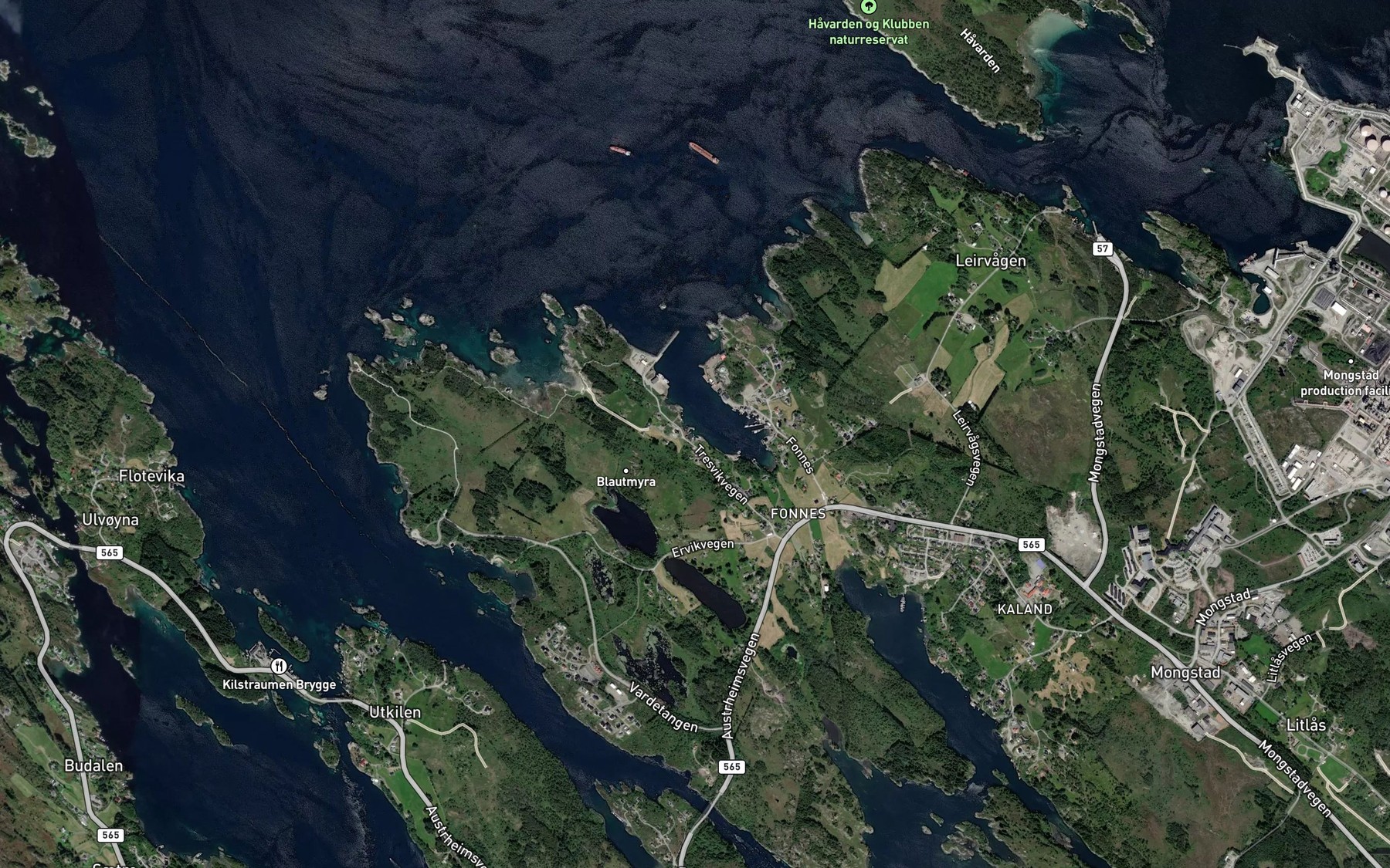 Satellite map of the Traesvika