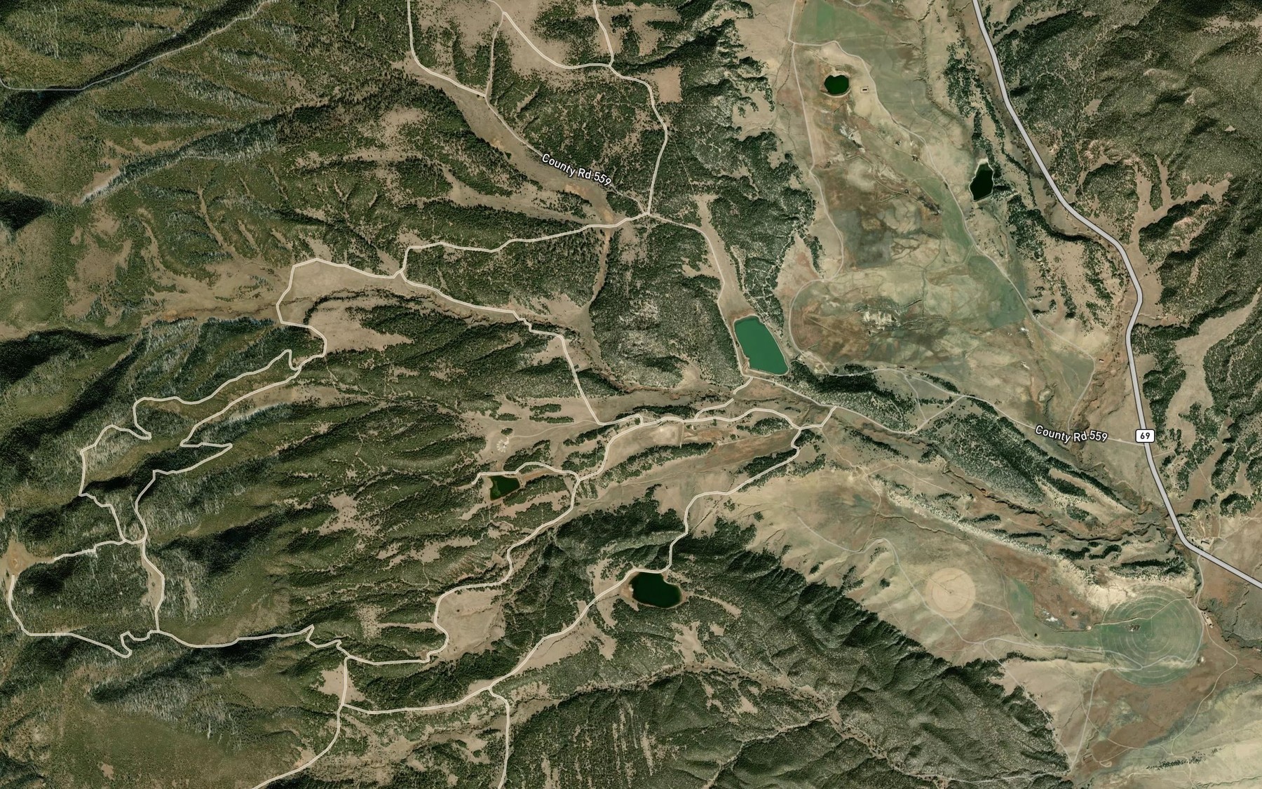 Satellite map of the South Bruff Creek