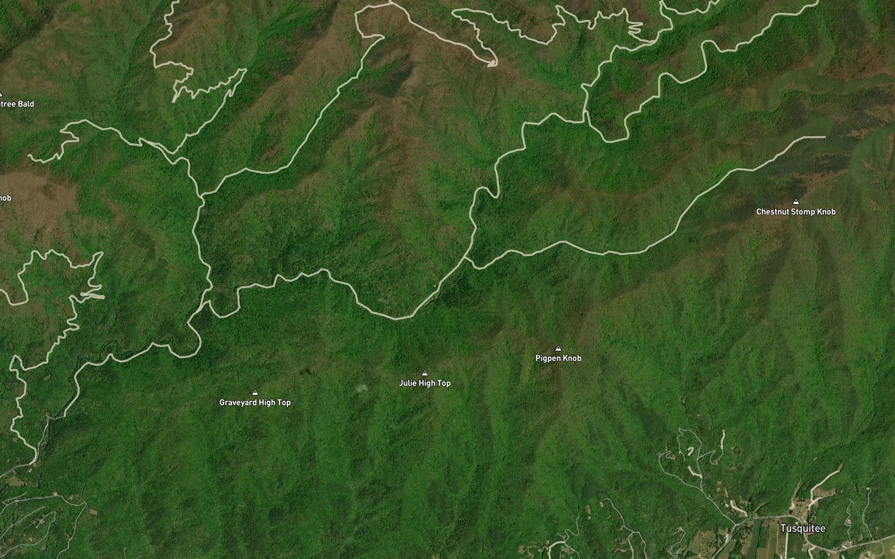 Satellite map of the Wheeler Branch