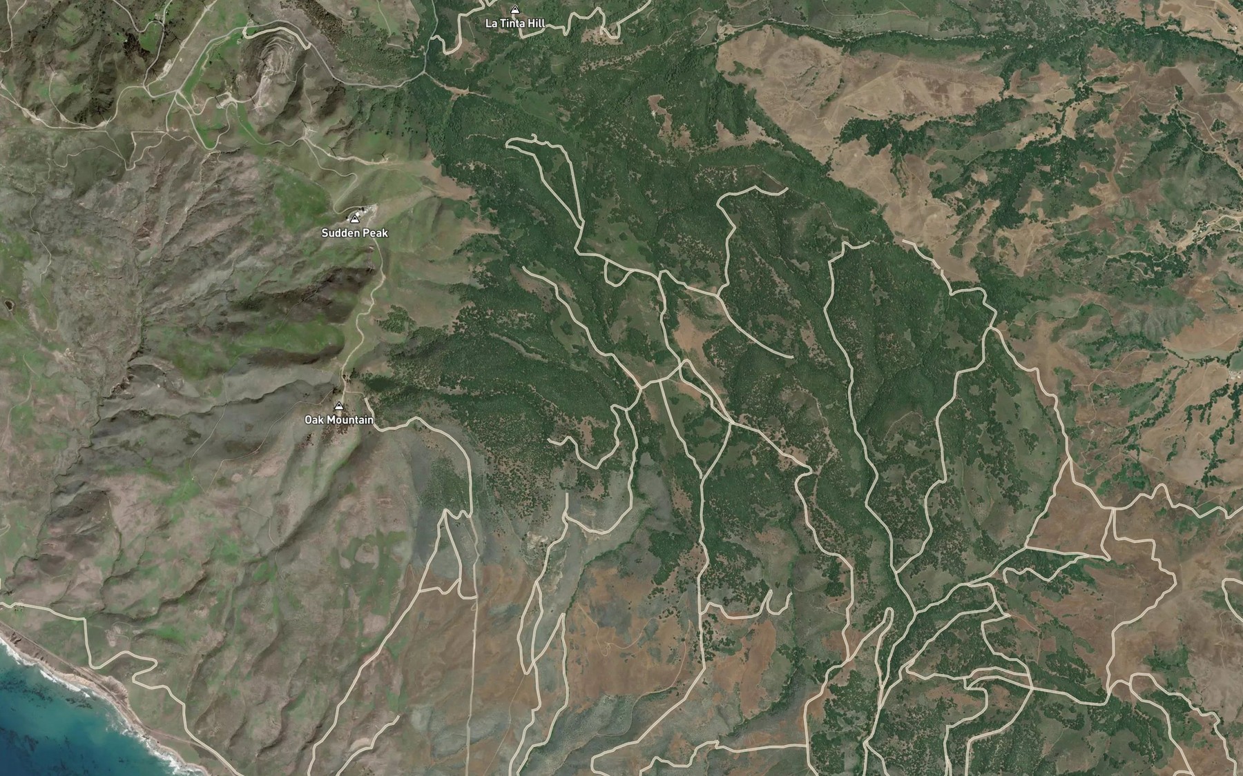 Satellite map of the Sulphur Spring