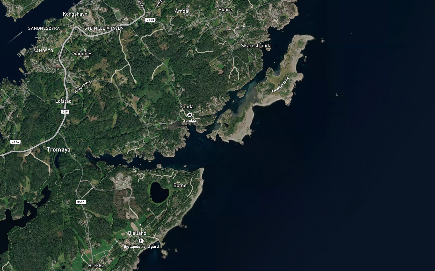 Satellite map of the Ytre Vonholla