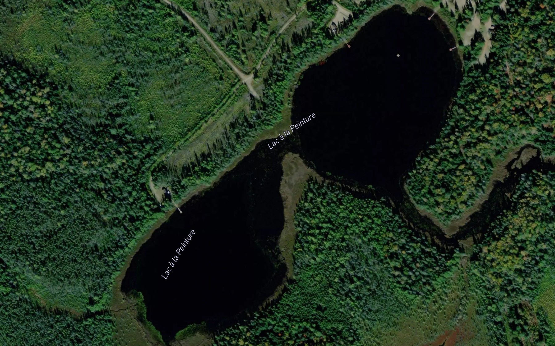 Satellite map of the Lac a la Peinture