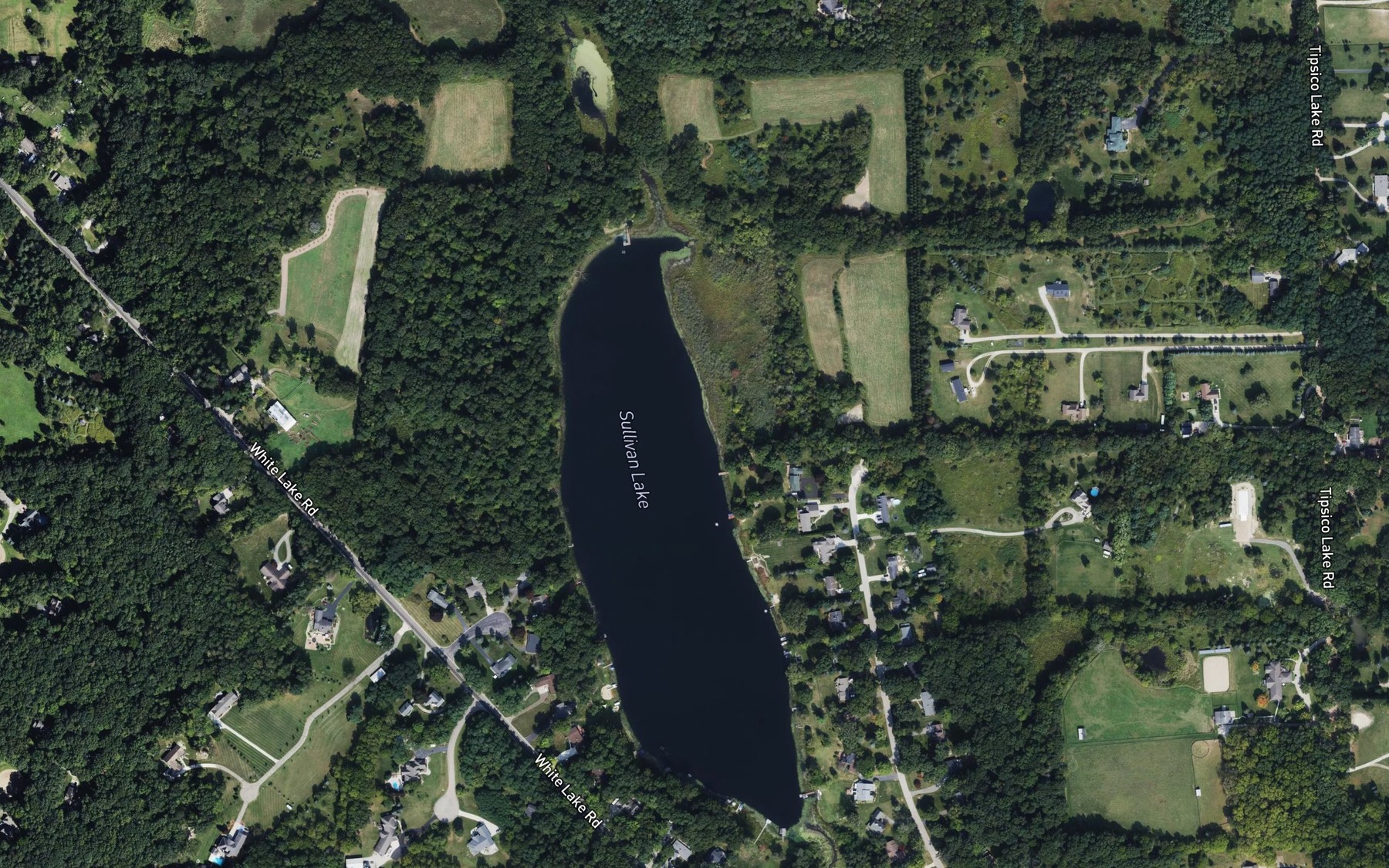 Satellite map of the Sullivan Lake