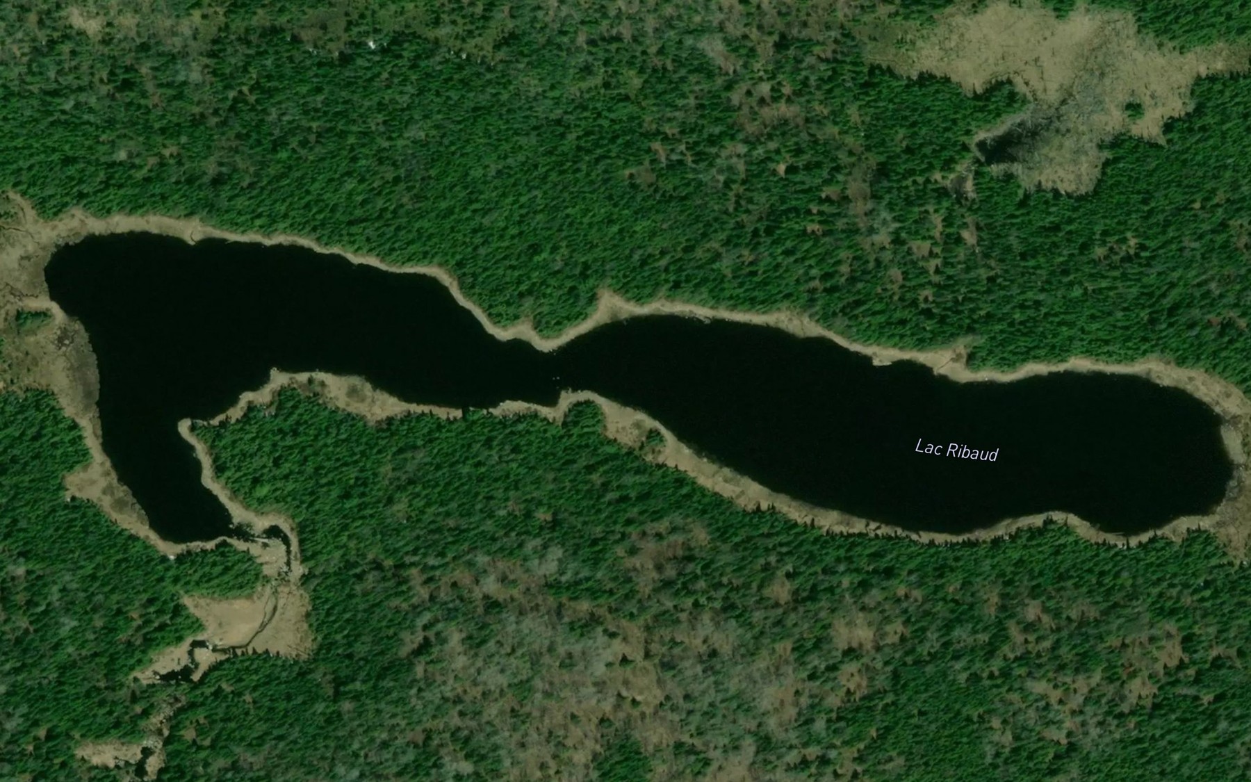Satellite map of the Lac Ribaud