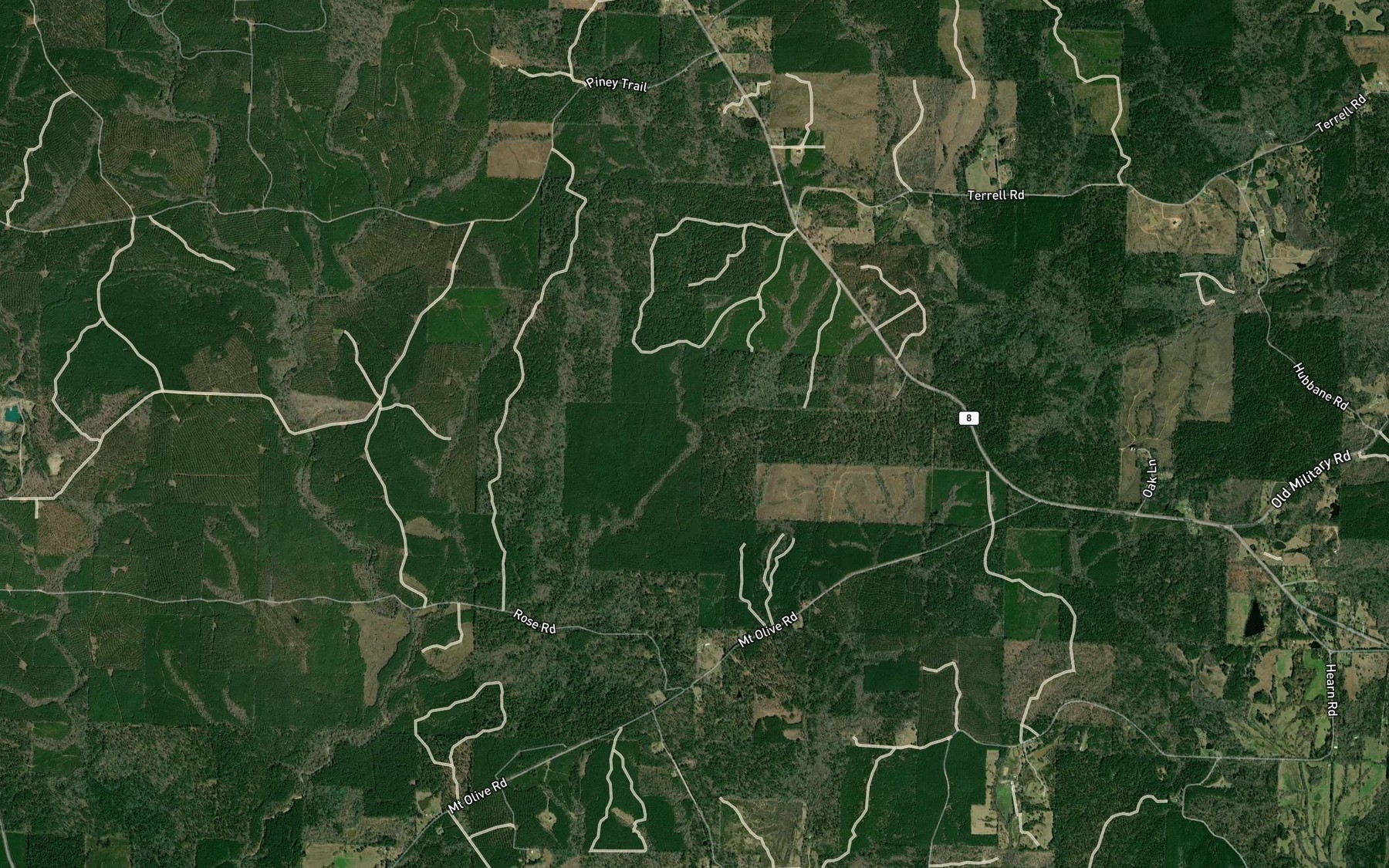 Satellite map of the Buck Creek