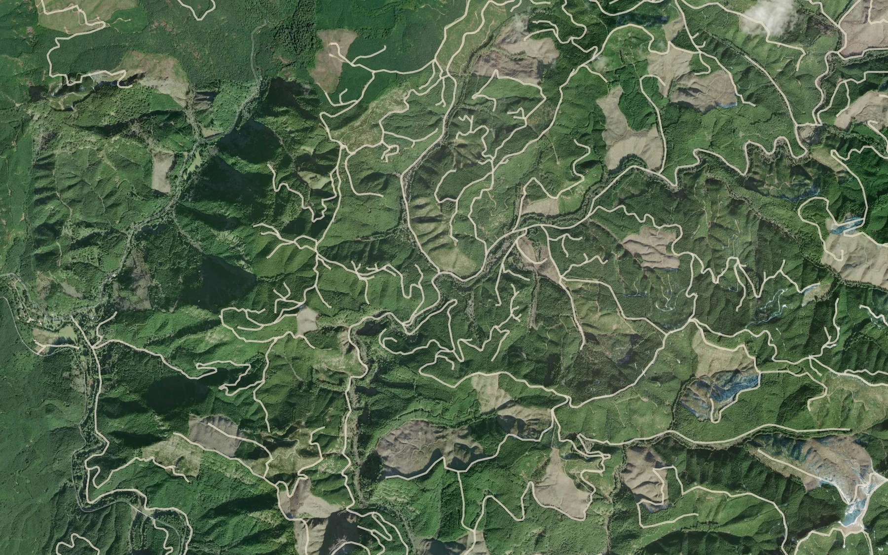 Satellite map of the Conklin Creek