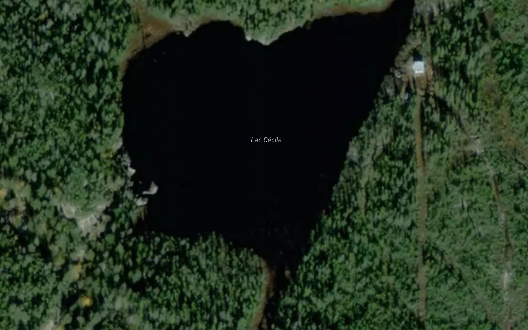 Satellite map of the Lac Cecile