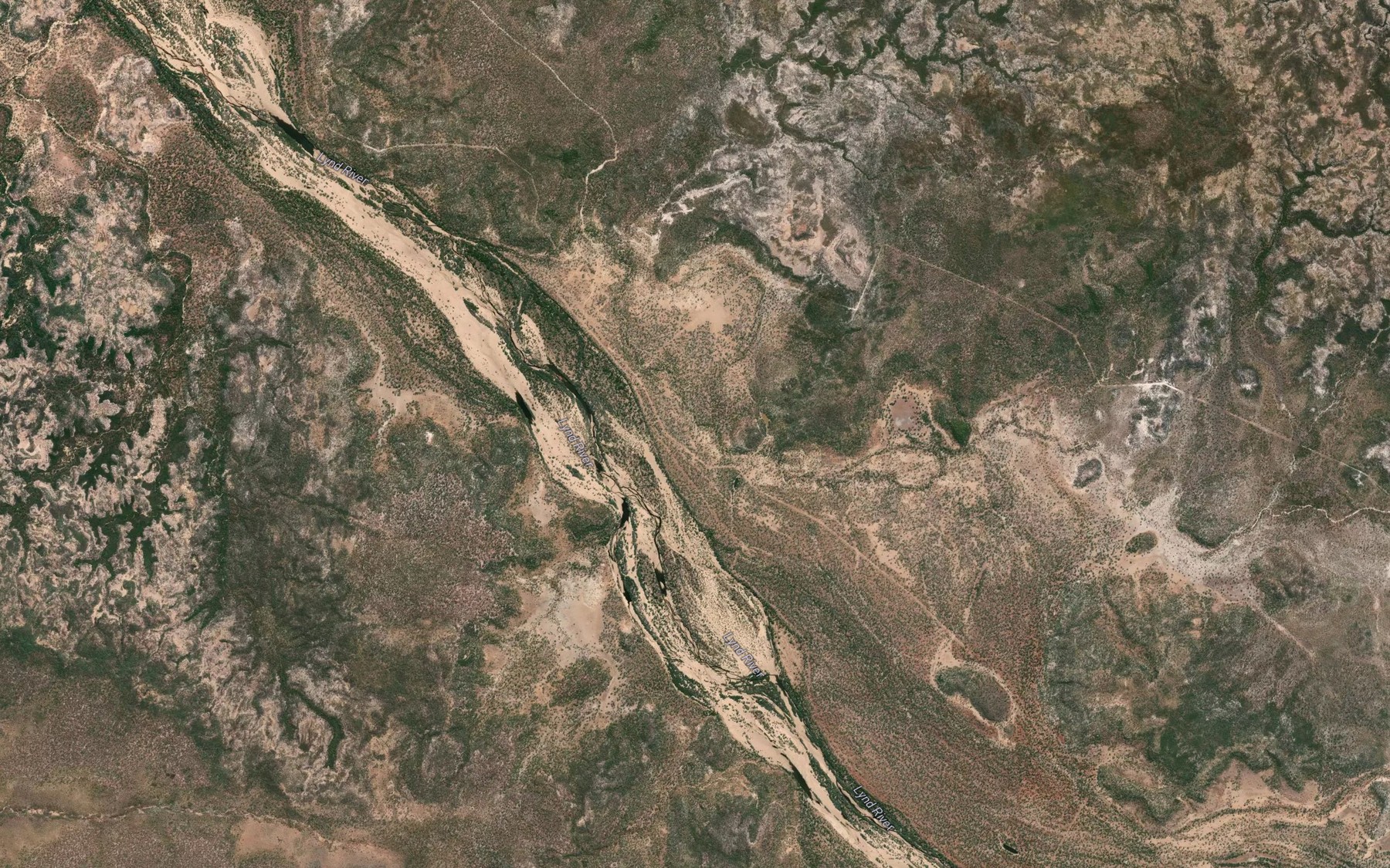 Satellite map of the Jacks Lagoon