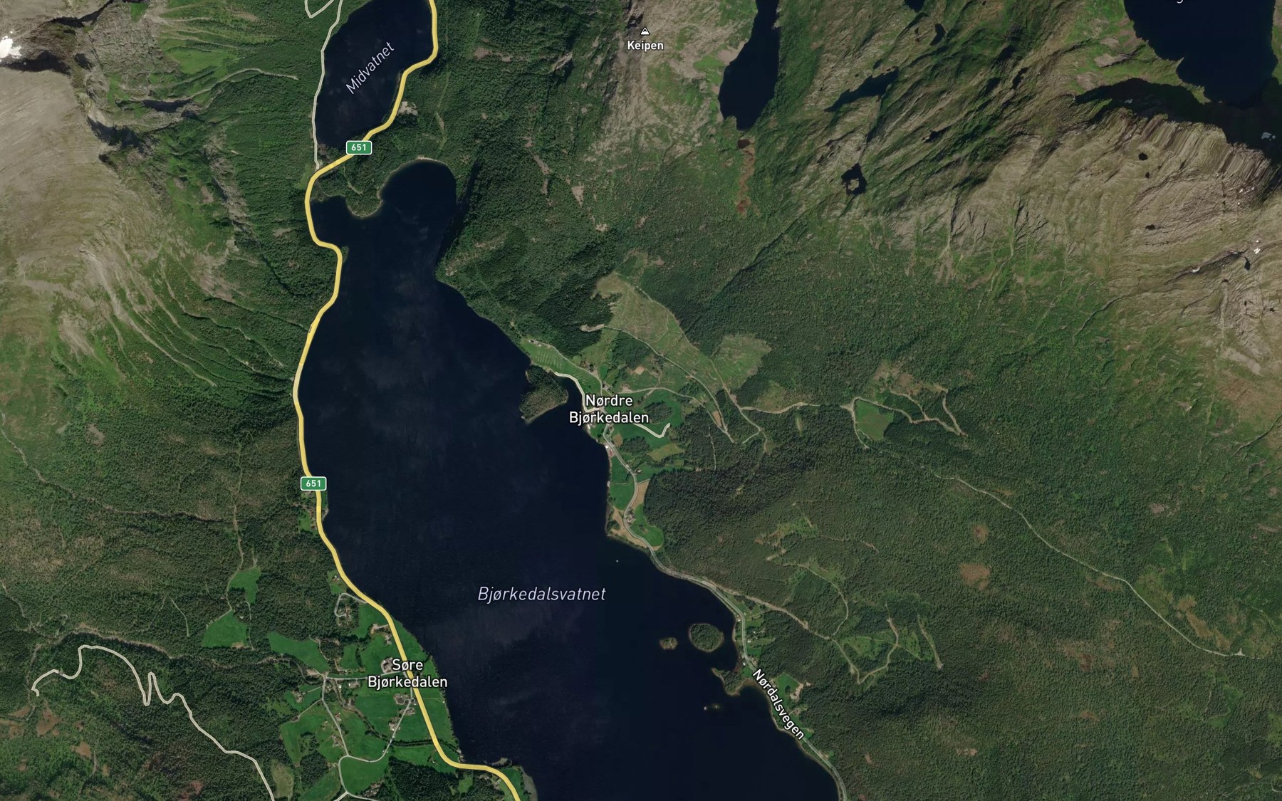 Satellite map of the Smiegrova