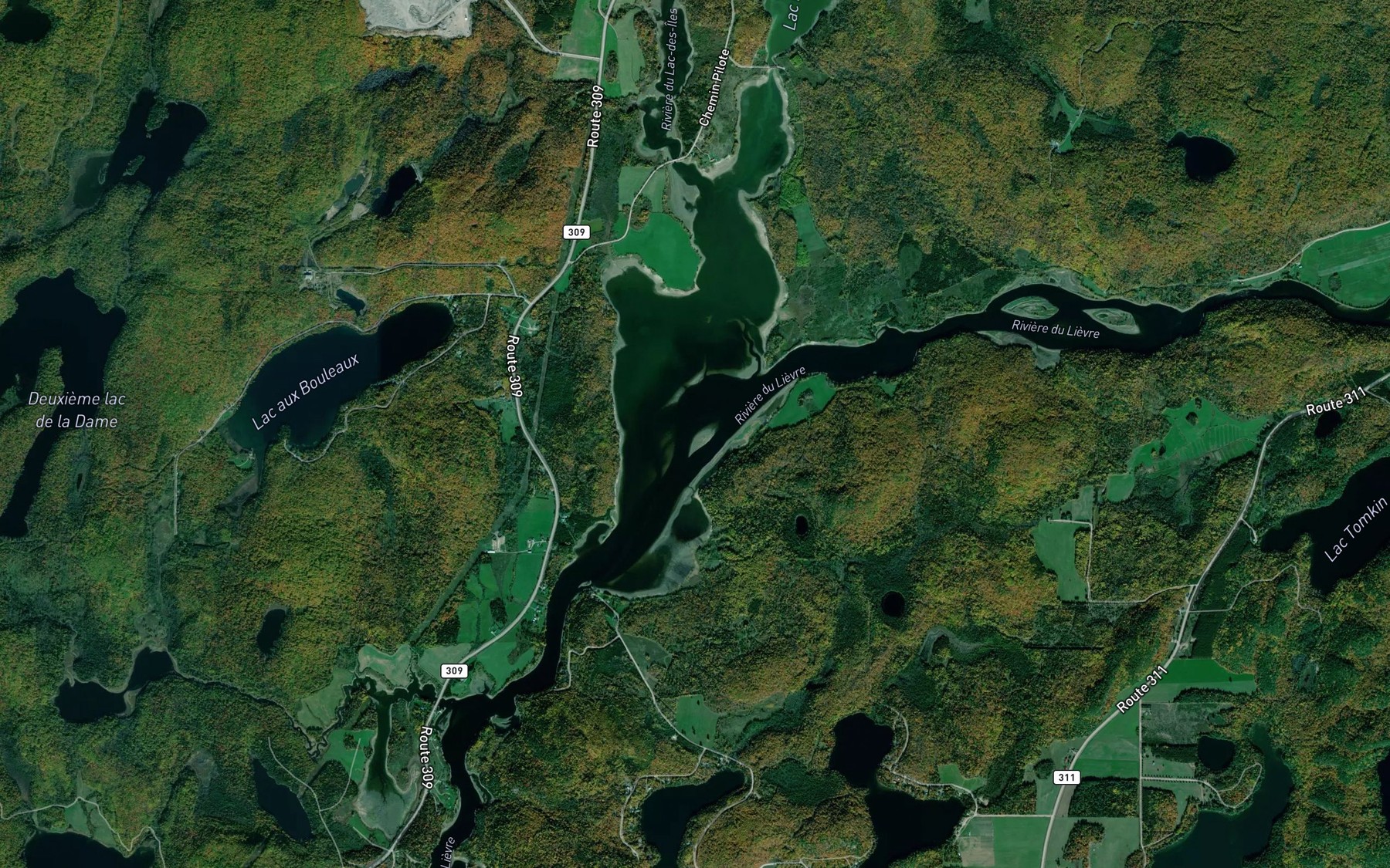 Satellite map of the Cours d'eau Lefebvre