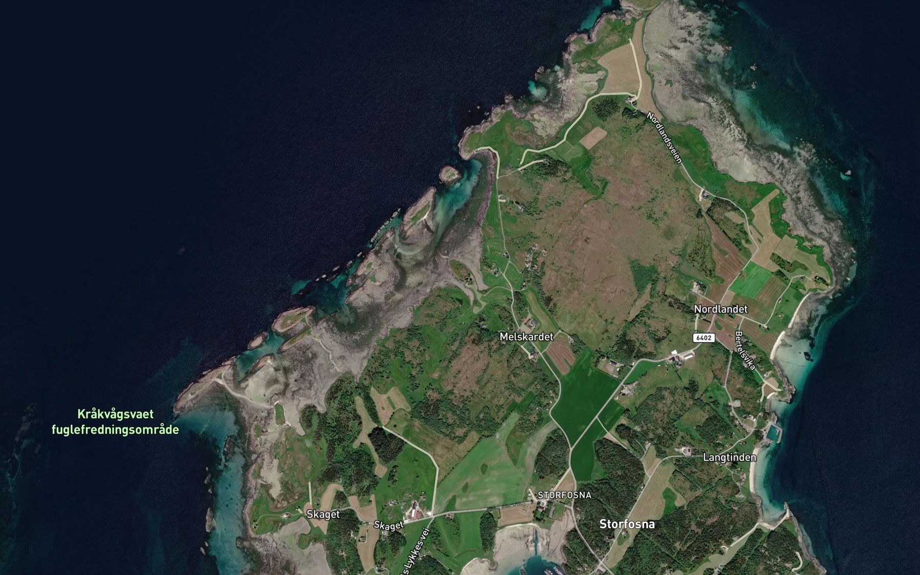 Satellite map of the Sorosen