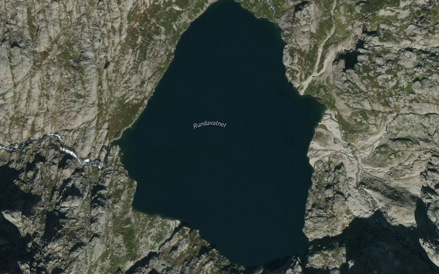 Satellite map of the Rundavatnet