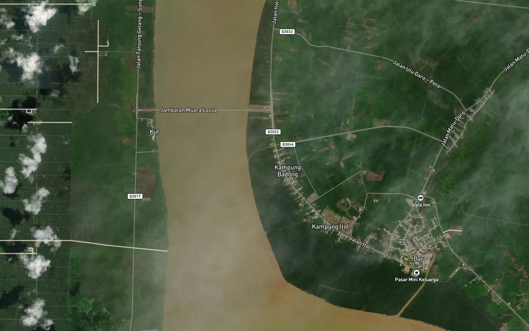 Satellite map of the Sungai Itol