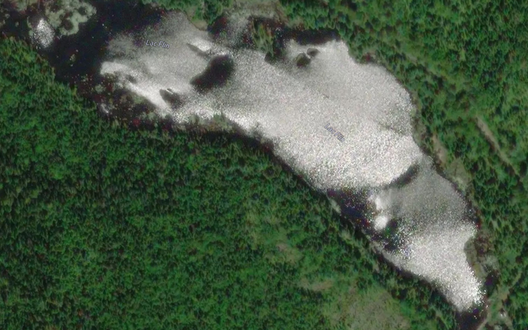 Satellite map of the Lac Flin