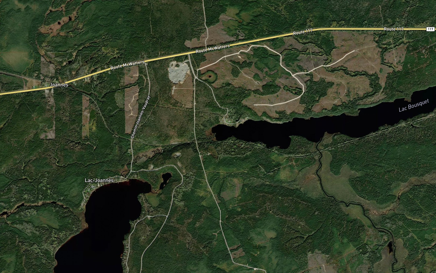 Satellite map of the Ruisseau Joannes