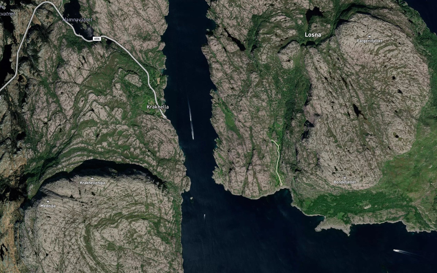 Satellite map of the Nordre Seievika