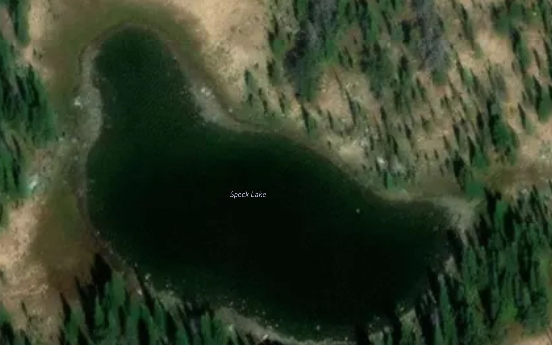 Satellite map of the Speck Lake