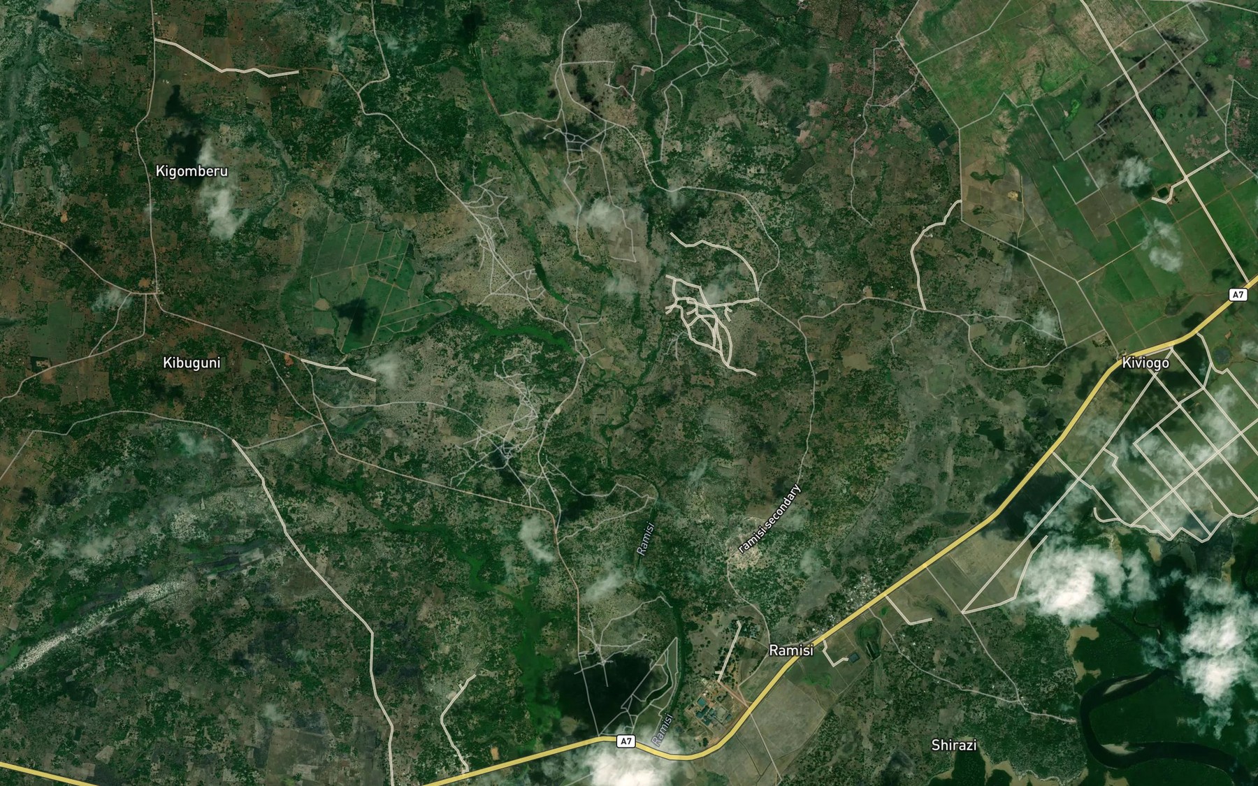 Satellite map of the Verwesu