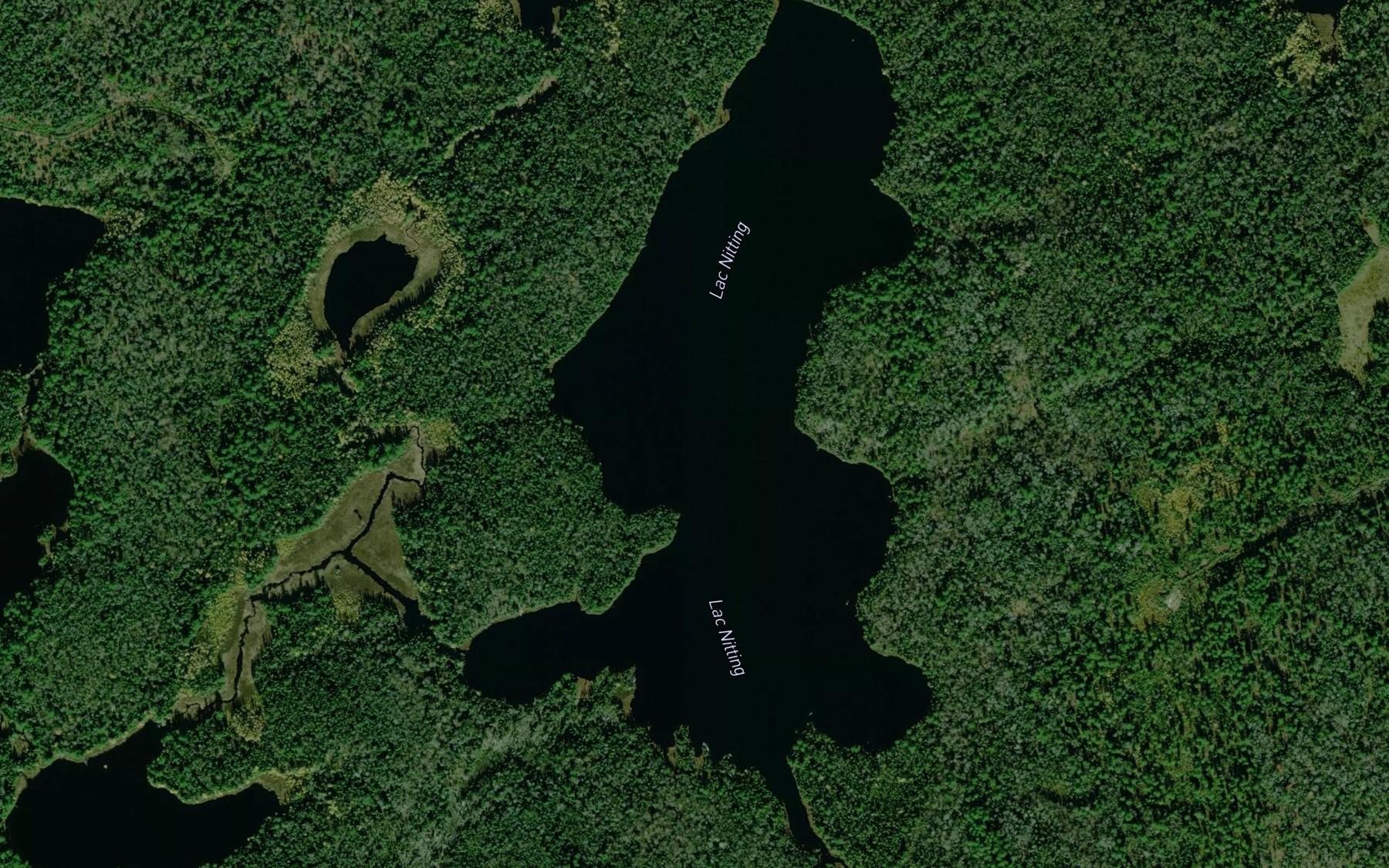 Satellite map of the Lac Nitting