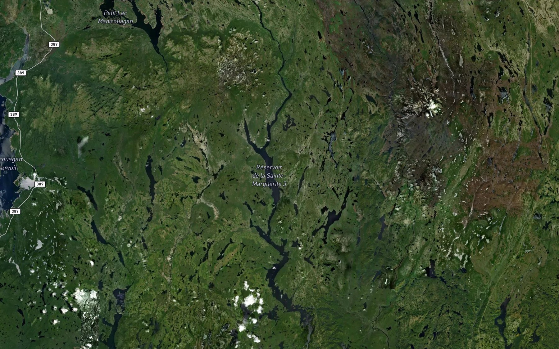 Satellite map of the Reservoir de la Sainte-Marguerite 3