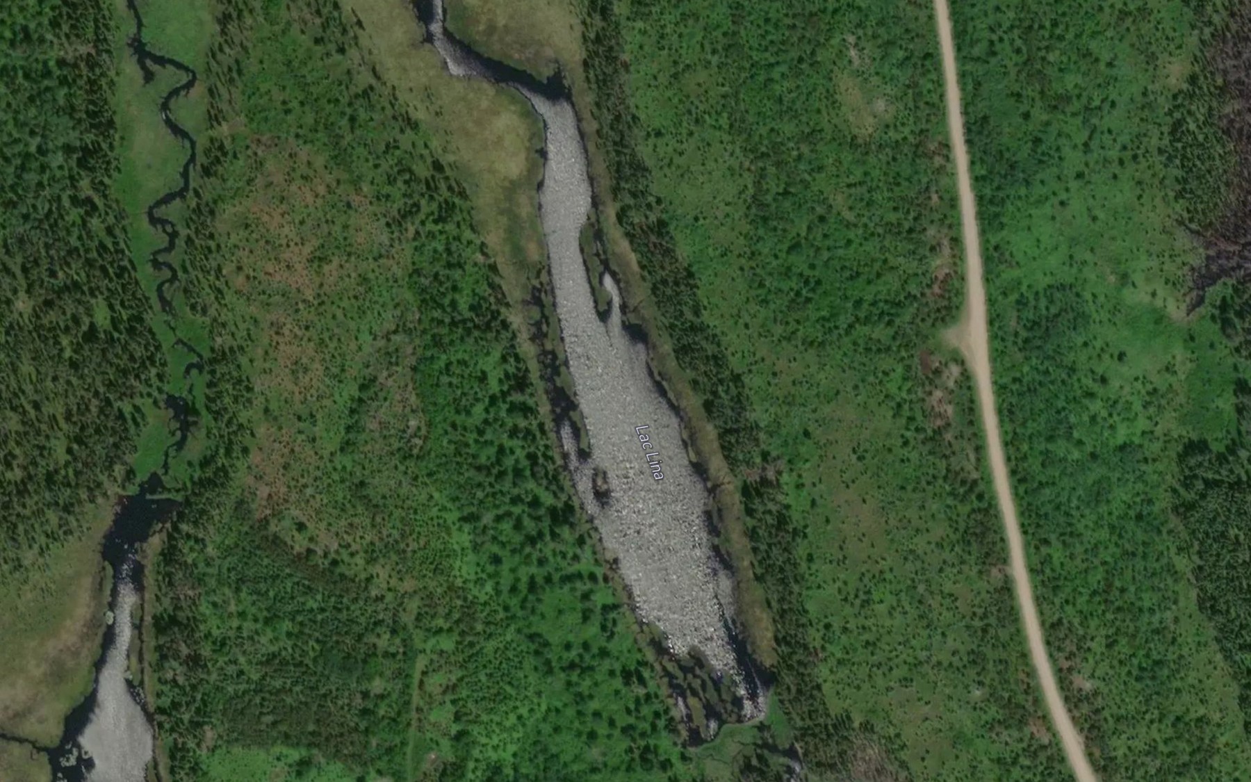 Satellite map of the Lac Lina