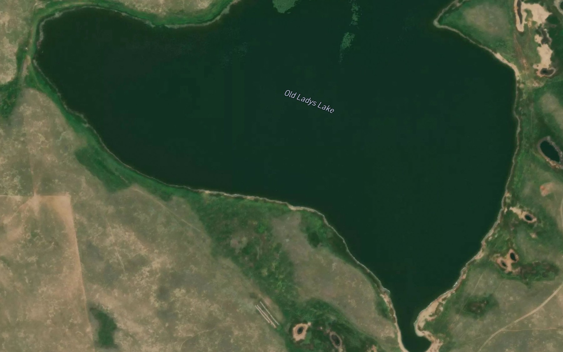 Satellite map of the Old Ladys Lake