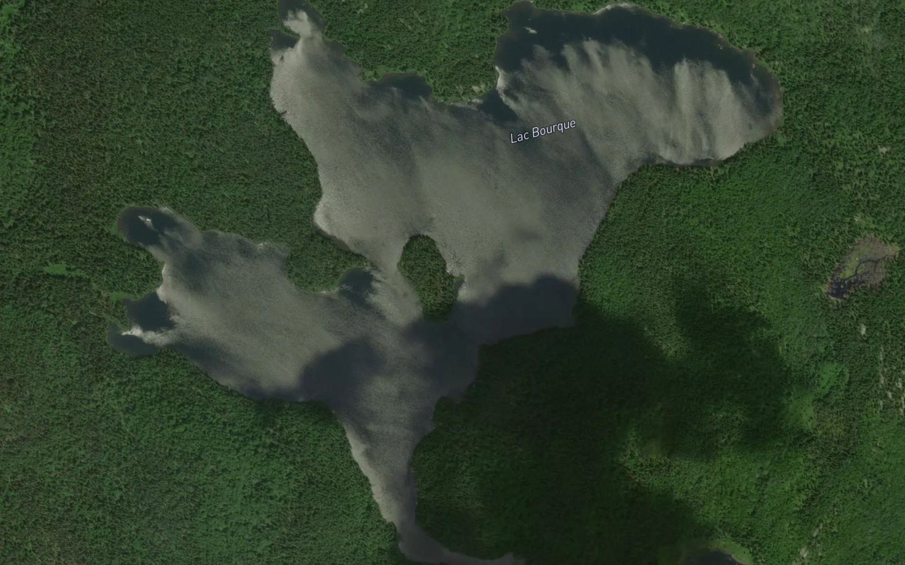 Satellite map of the Lac Bourque